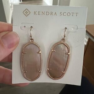 Kendra Scott Blush and Rose Gold Earrings